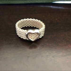 Tiffany and Co Mesh Heart Ring
